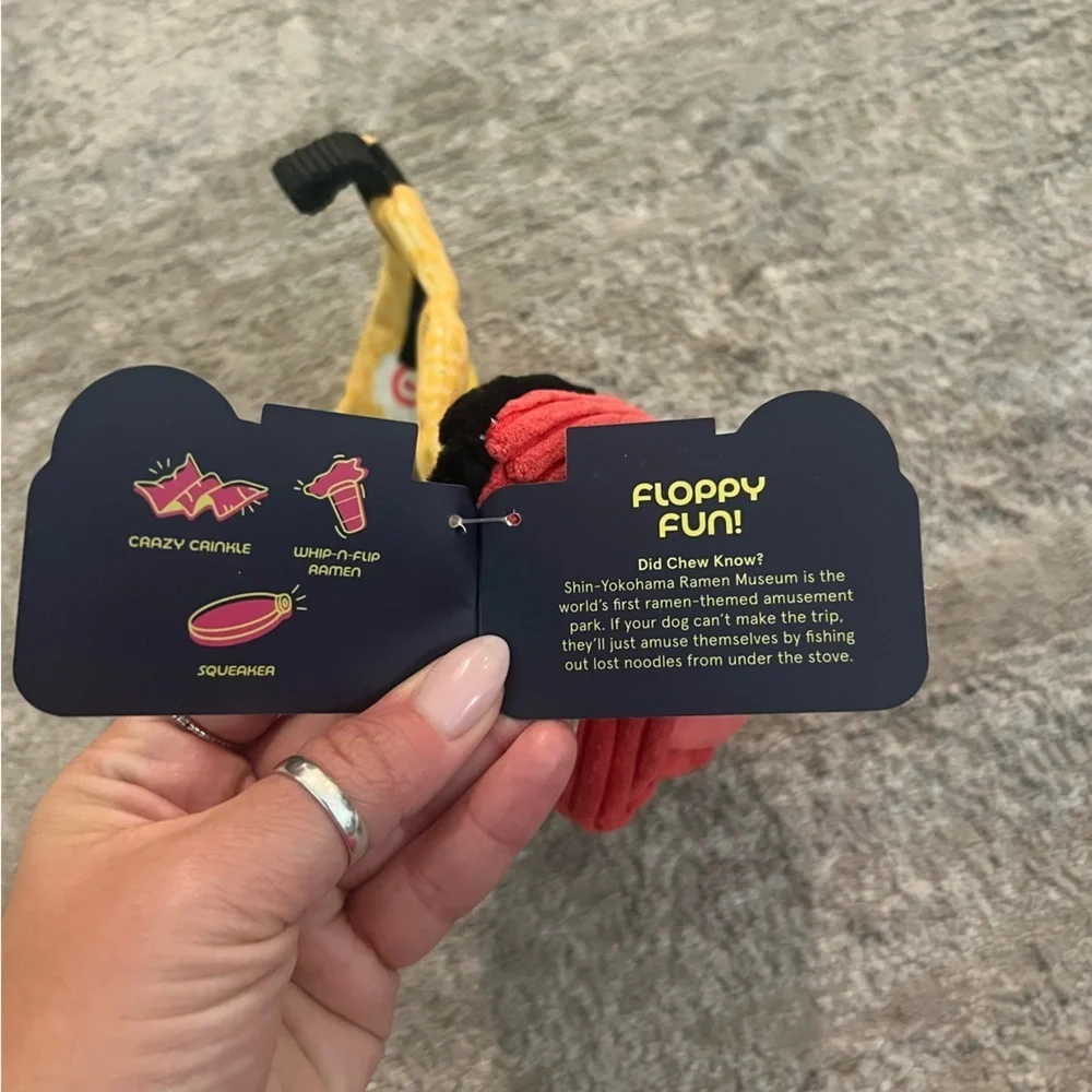 Bark Ramen Ren Dog Toy NWT